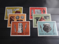 Lp908-Arheologie daco-romana-serie completa stampilata 1976 foto
