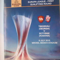 Tskhinvali(Georgia)-FC Botosani(9 iulie 2015)/program de meci, bilet, acreditare