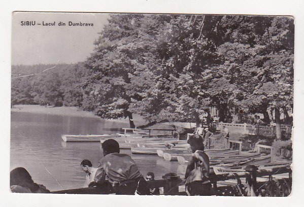 bnk cp Sibiu - Lacul din Dumbrava - circulata foto mare bnk cp Sibiu - Lacul din Dumbrava - circulata foto mare