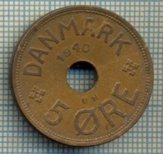 6530 MONEDA - DANEMARCA (DANMARK) - 5 ORE - ANUL 1940 -starea care se vede