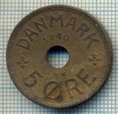 6520 MONEDA - DANEMARCA (DANMARK) - 5 ORE - ANUL 1940 -starea care se vede