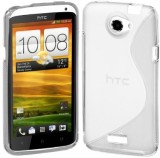 Husa HTC One S + incarcator auto original, Transparent, Gel TPU