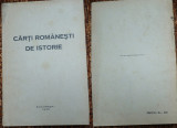 Carti romanesti de istorie , 1938 , catalog