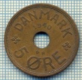 6515 MONEDA - DANEMARCA (DANMARK) - 5 ORE - ANUL 1940 -starea care se vede, Europa