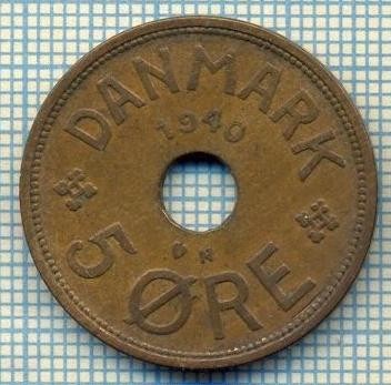 6515 MONEDA - DANEMARCA (DANMARK) - 5 ORE - ANUL 1940 -starea care se vede