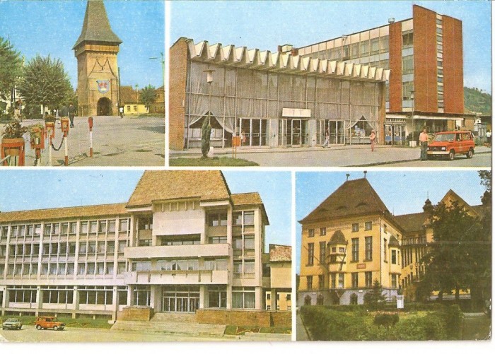 CPI (B5697) MEDIAS. POARTA CETATII, OFICIUL PTTR, PRIMARIA, &quot;LICEUL St.L. ROTH&quot;