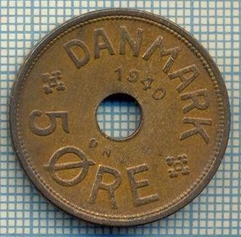 6529 MONEDA - DANEMARCA (DANMARK) - 5 ORE - ANUL 1940 -starea care se vede