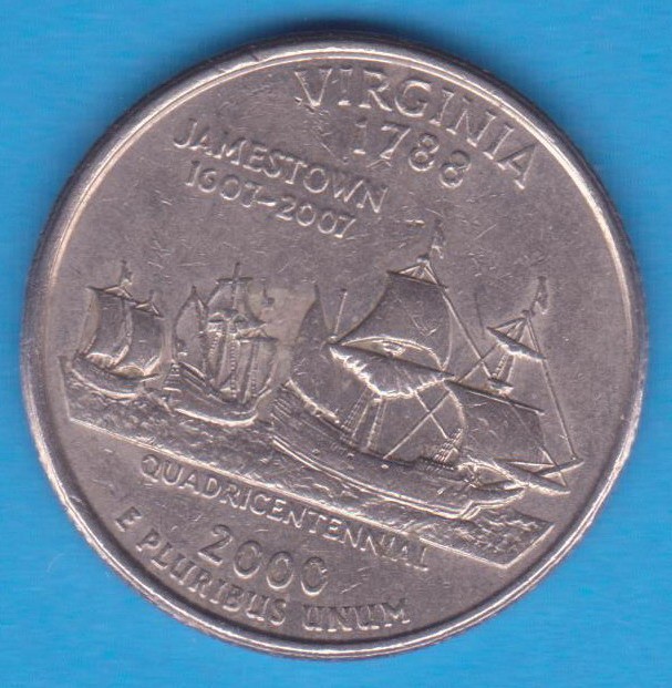 (M185) MONEDA SUA - QUARTER DOLLAR 2000, LIT. P - VIRGINIA