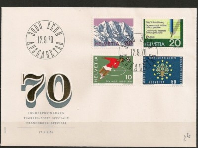 Elvetia 1970 &amp;ndash; ANIVERSARI EVENIMENTE, FDC (15) foto