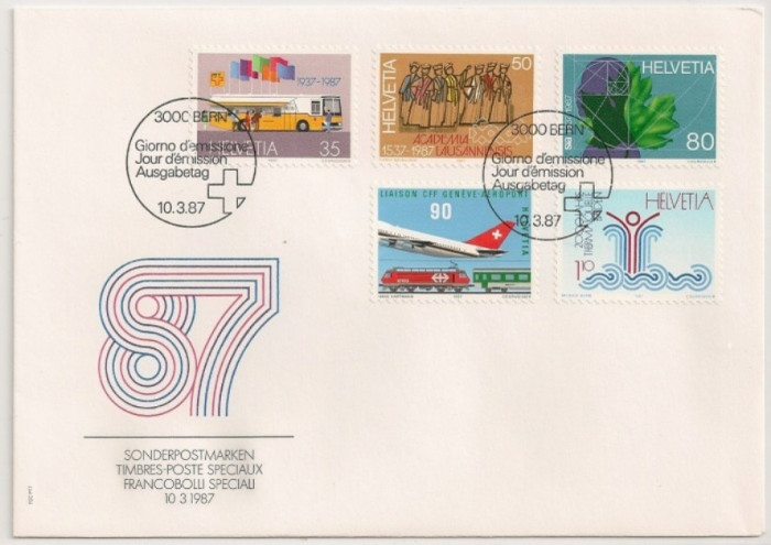 Elvetia 1987 &ndash; ANIVERSARI, FDC (13)