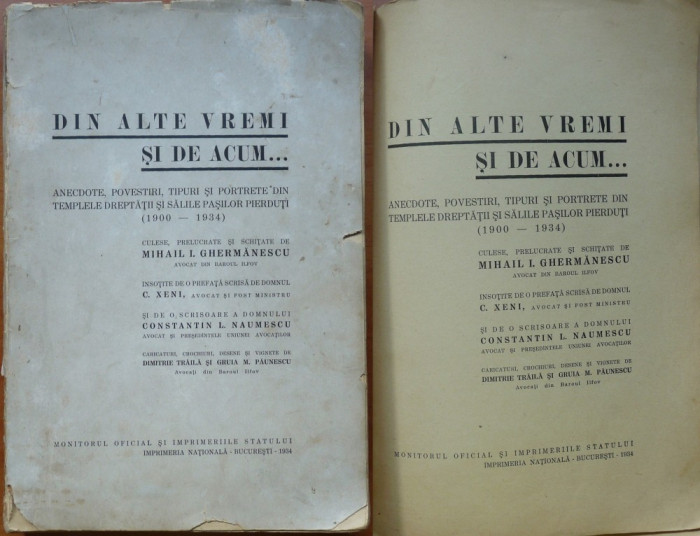 Ghermanescu , Din alte vremi si de acum , anecdote , povestiri , 1934 , semnata