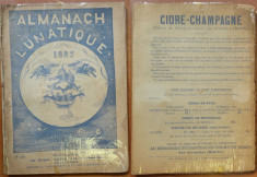 Almanach lunatique , Paris , 1887 , cu multe gravuri foto