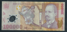 ROMANIA 100000 100.000 LEI 2001 ( 2002 prefix 02 ) [8] foto