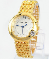 CEAS DAMA CARTIER-CALIBRE DE CARTIER 3 BIG DIAMOND GOLD EDITION-SUPERB-NOU 2016 foto