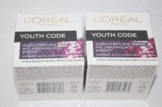 Set 2 creme originale Loreal Codul Tineretii crema zi si crema noapte foto