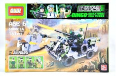 Joc de construit tip LEGO Armata GUDI Blocks 600003A Dingo Assault 183 piese foto
