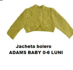 Jacheta tricotata bolero pulover bebe 0-6 luni ADAMS BABY UK verde crud noua eti foto