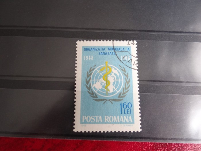 LP672-A 20 aniversare a infiintarii OMS-serie completa stampilata 1968