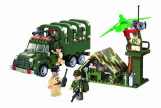 Camion cu soldati joc tip LEGO Armata 308 piese Enlighten Combat Zones 811 foto