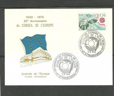 FRANTA 1979 - CONSILIUL EUROPEAN, carte postala cu STAMPILA STRASBURG (32) foto