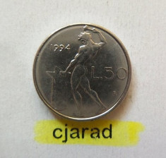 Moneda 50 Lire - Italia, 1994 *cod 894 a.UNC foto