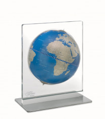Glob pamantesc de birou Aria Desk Metallic Blue 22 cm foto