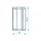 Tub 50 cm pentru cosuri de fum izolate din inox Hi Line Plus - 450 x 550 x 50 mm