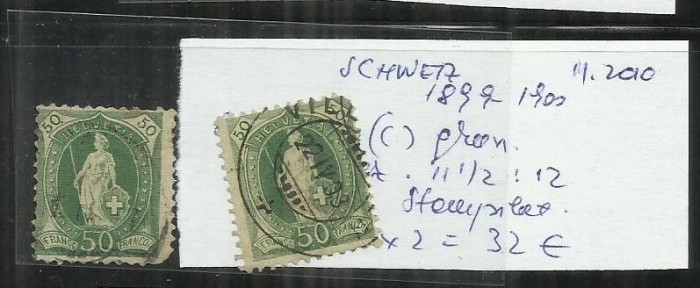ELVETIA 1899 - 1900 - 69 D. 50 C