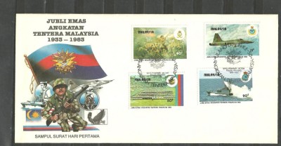 MALAYSIA 1983 &amp;ndash; ARMATA AERIANA, NAVALA SI TERESTRA, FDC (1) foto