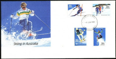 AUSTRALIA 1984 - SPORTURI DE IARNA. SKI. FDC (2) foto