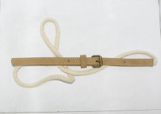 Curea dama ZARA din sfoara si piele maro marimea S / M 86 - 96 cm foto