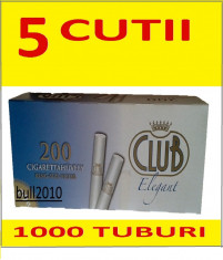 5 x TUBURI CLUB ELEGANT 1000 tuburi, filtre tigari , pentru injectat tutun foto