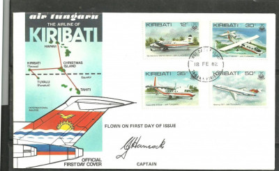 KIRIBATI 1982 - AVIOANE DE TRANSPORT PASAGERI , FDC (18) foto