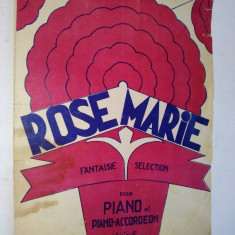 Partitura pentru pian si acordeon Rose Marie - Fantesie Selection