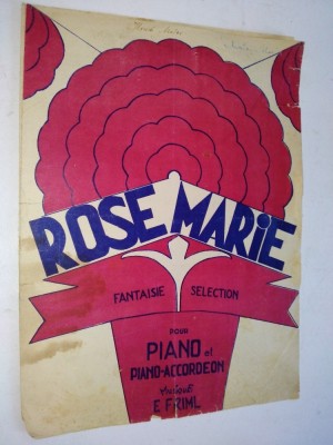 Partitura pentru pian si acordeon Rose Marie - Fantesie Selection foto