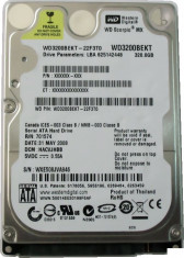 HDD Laptop Western Digital 320GB 7200RPM 16MB CACHE SATA2 WD3200BEKT Scorpio Black foto