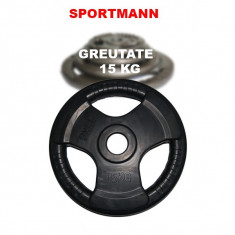 Greutate cauciucata 15kg/51mm Sportmann foto