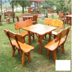 Set cu 4 banci Bucuresti Gardenland - MSE 015 foto