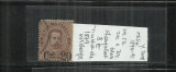 ITALIA [ YVERT 2008 ] 1890 - 91 NR.53 20 C. S 50 CU SUPRATIPAR, Stampilat