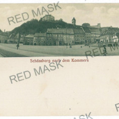 239 - SIGHISOARA, Market, Romania - old postcard - unused
