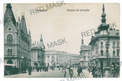 936 - CLUJ, Market, Romania - old postcard - used - 1911 foto