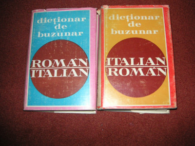 DICTIONAR DE BUZUNAR ROMAN - ITALIAN , ITALIAN - ROMAN - DOINA CONDREA DERER foto