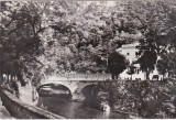 Bnk cp Baile Herculane - Podul acoperit peste Cerna - uzata, Circulata, Printata