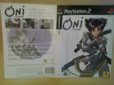 Coperta - Oni - Playstation PS2 ( GameLand ) foto