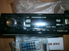 Mp3 player auto cu slot USB SD MMC AUX cu ecran LCD si telefomanda foto