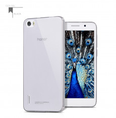 Husa HOCO Light slim - 0.6 mm, HUAWEI HONOR 6, back cover, NEGRU transparent foto