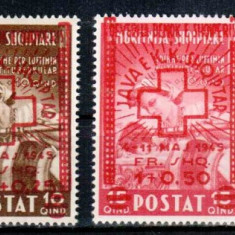 Albania 1945, Mi #375-378**, Crucea Rosie, MNH, superbe, cota Michel 75 €!
