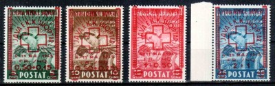 Albania 1945, Mi #375-378**, Crucea Rosie, MNH, superbe, cota Michel 75 &amp;euro;! foto