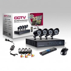 Sistem Supraveghere Video Kit 4 Camere Exterior &amp;amp; DVR Internet Limba Romana HDMI foto