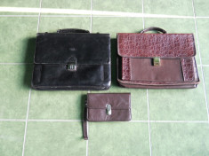 SET VECHI, VINTAGE, GENTI / GEANTA / BORSETA PIELE foto